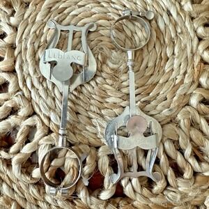 Vintage Clarinet /Flute Marching Band Lyre Lot‎ of  2 (LeBlanc and Unbranded)